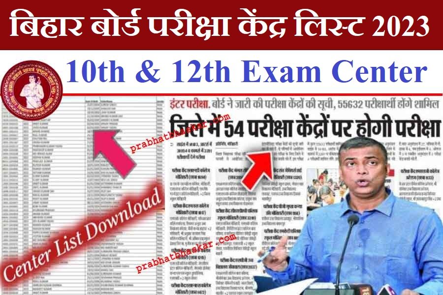 Bihar Board Exam Center List 2023